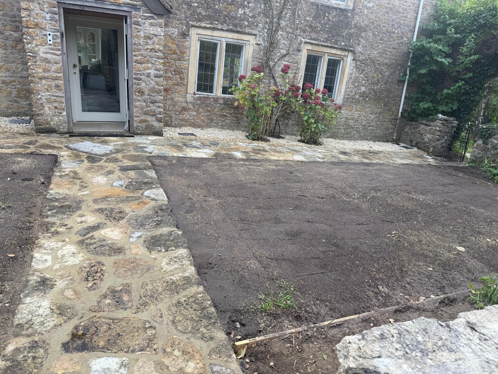 Excavation and levelling in Wincanton garden